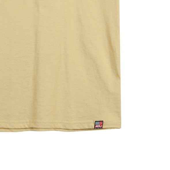 RRJ Basic Tees for Men Semi Body Fitting Shirt CVC Jersey Fabric Round Neck Trendy fashion Casual Top Light Brown T-shirt for Men 143793-U (Light Brown)