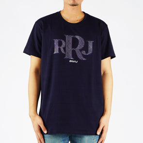 RRJ Basic Tees for Men Semi Body Fitting Missed Lycra Fabric Trendy fashion High Quality Apparel Comfortable Casual Top Navy Blue T-shirt for Men 147298 (Navy Blue)