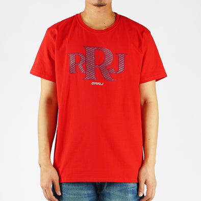 RRJ Basic Tees for Men Semi Body Fitting Missed Lycra Fabric Trendy fashion High Quality Apparel Comfortable Casual Top Red T-shirt for Men 147298 (Red)