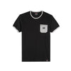 RRJ Basic Tees for Men Semi Body Fitting Missed Lycra Fabric Trendy fashion High Quality Apparel Comfortable Casual Top Black T-shirt for Men 113701 (Black)