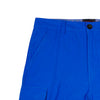 RRJ Basic Non-Denim Cargo Short for Men Regular Fitting Garment Wash Fabric Casual Short Blue Cargo Short for Men 122603 (Blue)