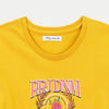 RRJ Basic Tees for Ladies Boxy Fitting Shirt CVC Jersey Fabric Trendy fashion Casual Top Yellow T-shirt for Ladies 141127-U (Yellow)