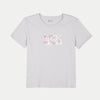 RRJ Basic Tees for Ladies Boxy Fitting Shirt CVC Jersey Fabric Trendy fashion Casual Top Gray T-shirt for Ladies 145543-U (Gray)