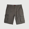 RRJ Basic Non-Denim Cargo Short for Men Regular Fitting Garment Wash Fabric Casual Short Gun Metal Cargo Short for Men 124302 (Gun Metal)