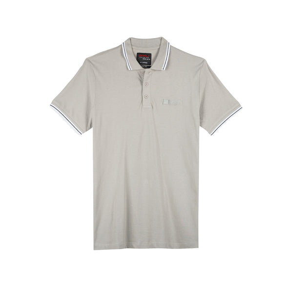 RRJ Basic Collared for Men Semi Body Fitting Trendy fashion Casual Top Light Gray Polo shirt for Men 137539-U (Light Gray)