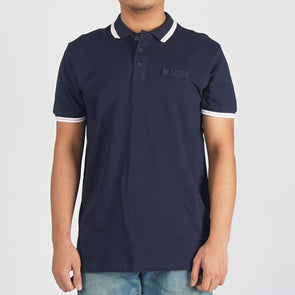 RRJ Basic Collared for Men Semi Body Fitting Trendy fashion Casual Top Navy Blue Polo shirt for Men 137523-U (Navy Blue)