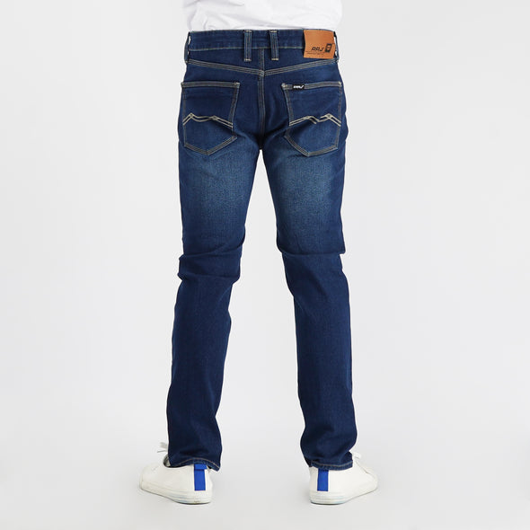 RRJ Basic Denim Pants for Men Super Skinny Fitting Mid Rise Trendy fashion Casual Bottoms Dark Shade Jeans for Men 153394 (Dark Shade)