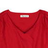 RRJ Basic Tees for Ladies Crop Fitting Shirt Trendy fashion Plain Ribbed Fabric Casual Top Red T-shirt for Ladies 145697 (Red)