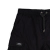 RRJ Basic Non-Denim Cargo Short for Men Regular Fitting Garment Wash Fabric Casual Short Black Cargo Short for Men 153792 (Black)