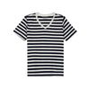 RRJ Basic Tees for Ladies Regular Fitting Ribbed Fabric Trendy fashion Casual Top Navy Blue Tees for Ladies 111099-U (Navy Blue)