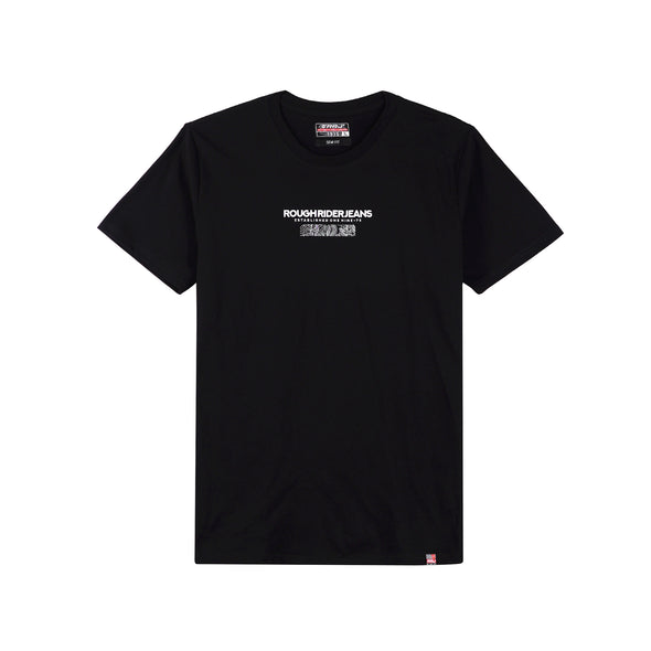 RRJ Basic Tees for Men Semi Body Fitting Shirt With Back Print Graphic  Trendy fashion Casual Top Black T-shirt for Men 133334-U (Black)