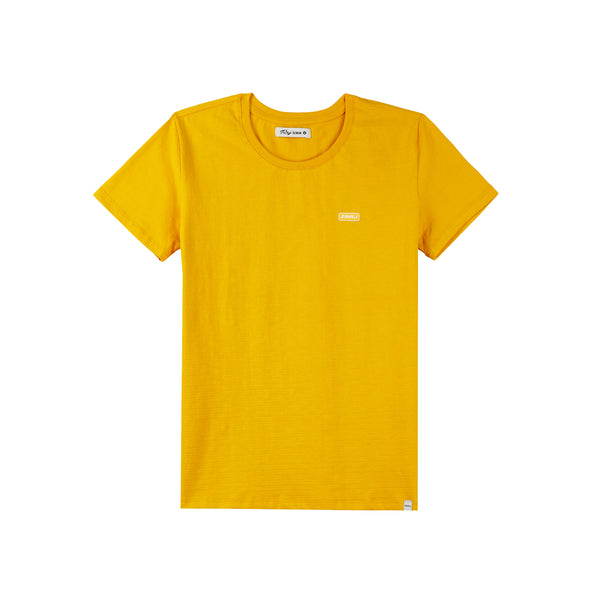 RRJ Basic Tees for Ladies Regular Fitting Shirt Trendy fashion Casual Top Yellow T-shirt for Ladies 142049 (Yellow)