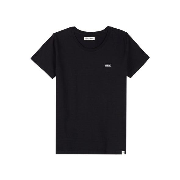 RRJ Basic Tees for Ladies Regular Fitting Shirt Trendy fashion Casual Top Black T-shirt for Ladies 142209 (Black)