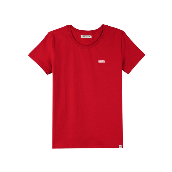 RRJ Basic Tees for Ladies Regular Fitting Shirt Trendy fashion Casual Top Red T-shirt for Ladies 142209 (Red)