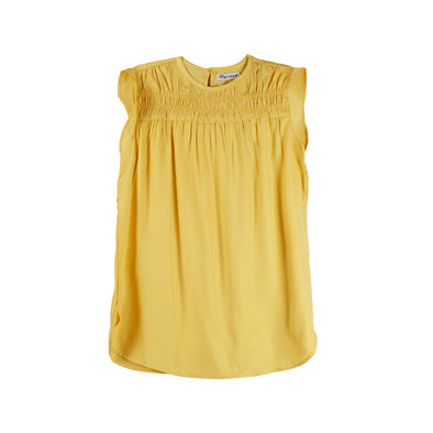 RRJ Basic Woven for Ladies Regular Fitting Shirt Trendy fashion Casual Top Yellow Woven for Ladies 145095 (Yellow)