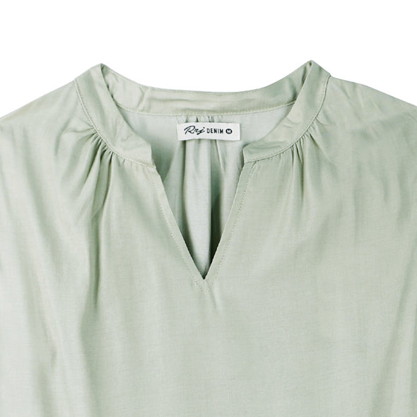 RRJ Basic Woven for Ladies Regular Fitting Shirt Trendy fashion Casual Top Green Woven for Ladies 145077 (Green)