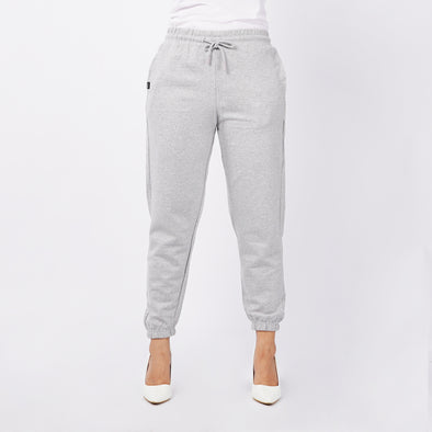RRJ Basic Non-Denim Jogger Pants for Ladies Regular Fitting Rinse Wash Fabric Casual Pants Light Gray Jogger Pants for Ladies 154347-U (Light Gray)