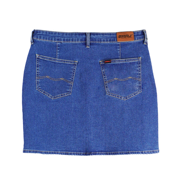 RRJ Ladies Basic Denim skirt for Women Trendy Fashion High Quality Apparel Comfortable Casual skirt for Women 155543 (Medium Shade)