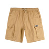 RRJ Basic Non-Denim Cargo Short for Men Regular Fitting Rinse Wash Fabric Casual Short Khaki Cargo Short for Men 155154-U (Khaki)