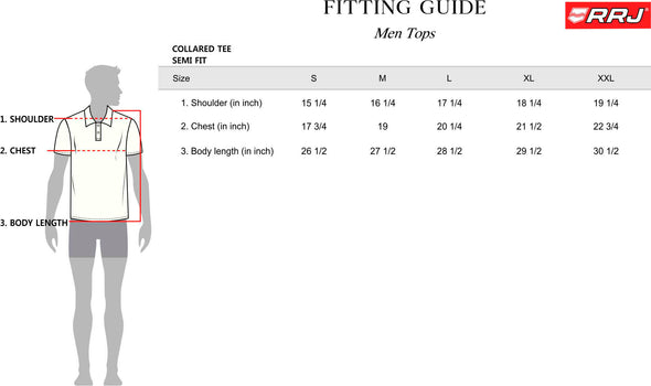 RRJ Basic Collared for Men Semi Body Fitting  Polo shirt for Men 107695 (Yellow)
