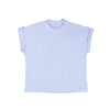 RRJ Basic Woven Ladies Boxy Fitting Shirt Trendy fashion Casual Top Blue Woven for Ladies 144501 (Blue)