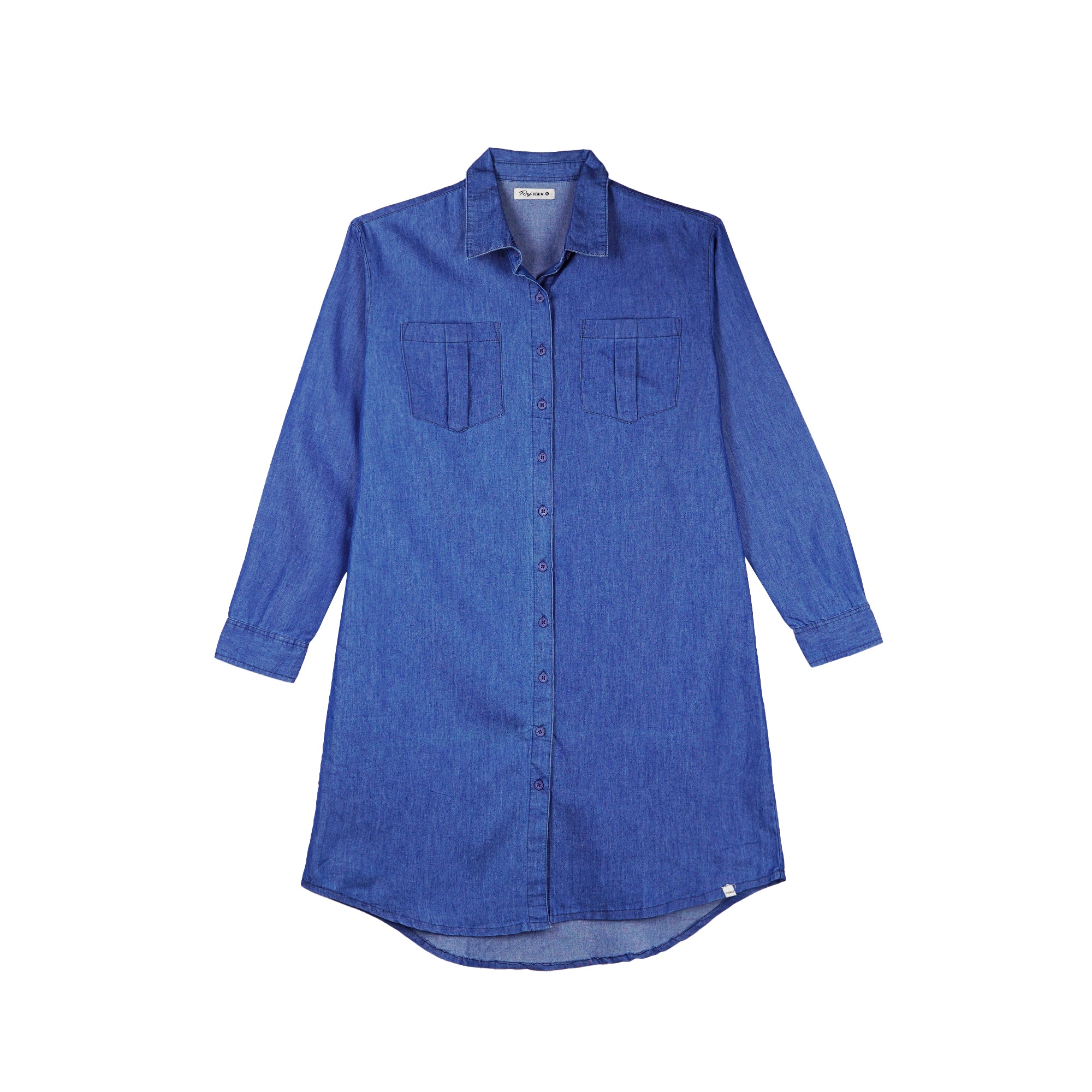 RRJ Basic Woven Dress Ladies Loose Fitting 145071 (Navy) Rough Rider Jeans RRJ Basic Woven Dress Ladies Loose Fitting 145071 (Navy) Rough Rider Jeans