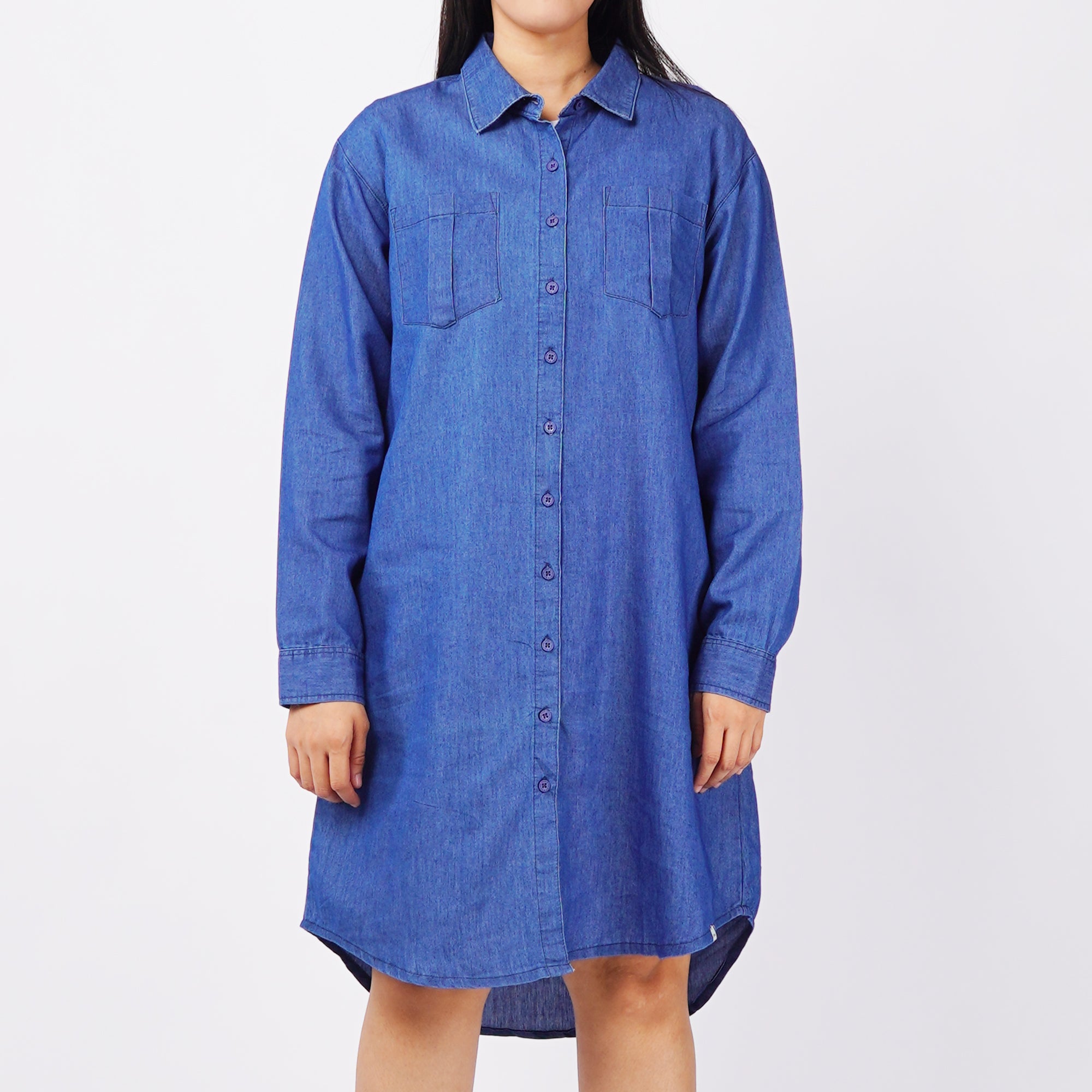 RRJ Basic Woven Dress Ladies Loose Fitting 145071 (Navy) Rough Rider Jeans RRJ Basic Woven Dress Ladies Loose Fitting 145071 (Navy) Rough Rider Jeans