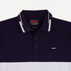 RRJ Men's Basic Collared Semibody Fitting Missed Lycra Fabric 114718 (Navy)