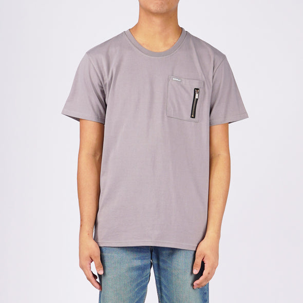 RRJ Men's Basic Tees Semibody Fitting CVC Jersey Fabric 117792 (Charcoal Gray)