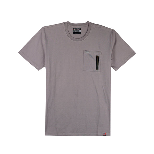 RRJ Men's Basic Tees Semibody Fitting CVC Jersey Fabric 117792 (Charcoal Gray)
