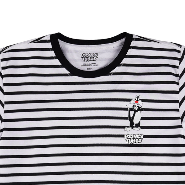 RRJ x Looney Tunes Children's Basic Tees Regular Fitting CVC Jersey Fabric for Boy's 163954-U (White)