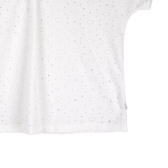 RRJ Ladies Basic Tees Boxy Fitting Special Fabric 153470 (White)