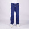 RRJ Men's Basic Denim Pants Slim Straight Fitting Mid-Rise Extreme Wash Fabric 167362-U (Dark Shade)