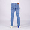 RRJ Men's Basic Denim Pants Superskinny Fitting Mid-Rise Extreme with Details Fabric 172578 (Light Shade)