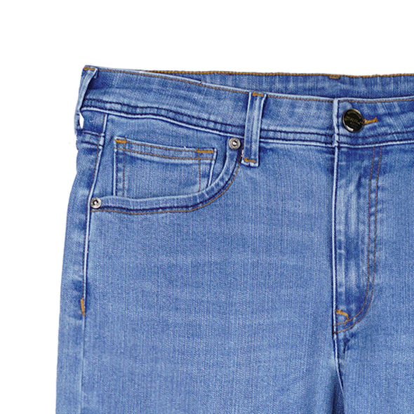 RRJ Men's Basic Denim Pants Superskinny Fitting Mid-Rise Extreme with Details Fabric 172578 (Light Shade)