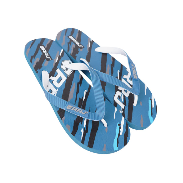 RRJ Men's Basic Accessories Printed Slipper 167411 (Teal)
