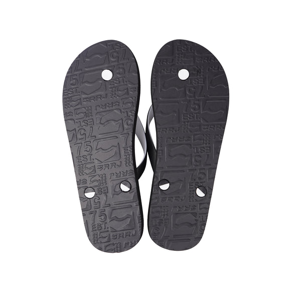 RRJ Men's Basic Accessories Printed Slipper 161462 (Black)