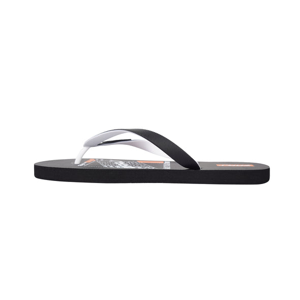 RRJ Men's Basic Accessories Printed Slipper 161462 (Black)