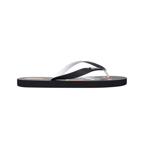RRJ Men's Basic Accessories Printed Slipper 161462 (Black)