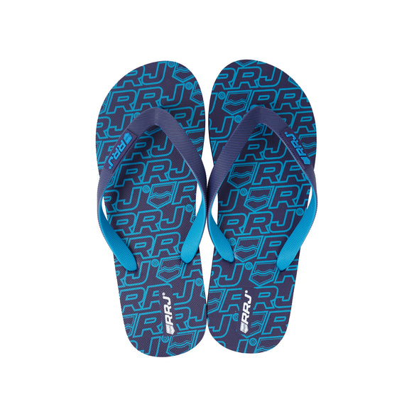 RRJ Men's Basic Accessories Printed Slipper 167423 (Aqua)