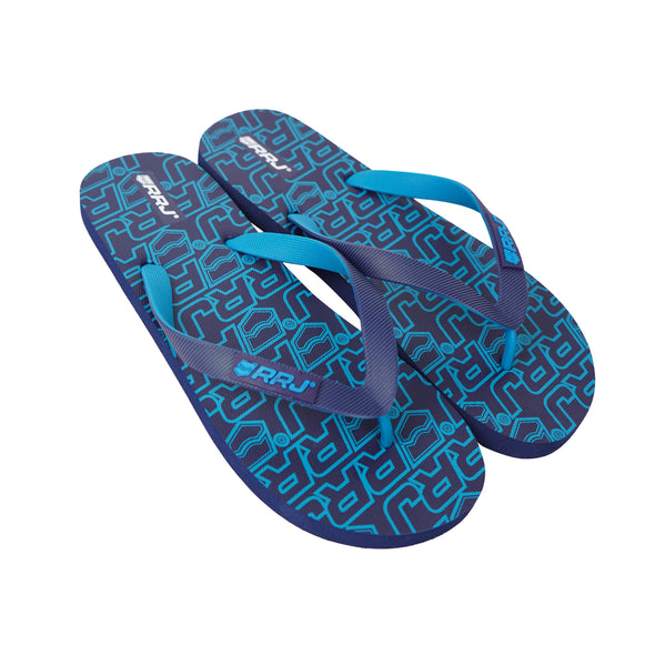 RRJ Men's Basic Accessories Printed Slipper 167423 (Aqua)