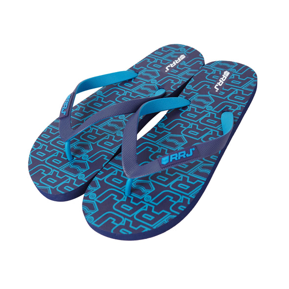 RRJ Men's Basic Accessories Printed Slipper 167423 (Aqua)