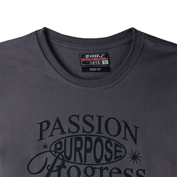 RRJ Men's Basic Tees Semibody Fitting 174358-U (Light Gray)