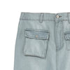 RRJ Ladies Basic Denim Skirt Mid-Rise 170936 (Light Shade)