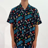 RRJ x Looney Tunes Men's Basic Woven Shirt Comfort Fitting Easy Iron Fabric 163076 (Black)