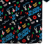 RRJ x Looney Tunes Men's Basic Woven Shirt Comfort Fitting Easy Iron Fabric 163076 (Black)