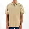 RRJ Men's Basic Collared Shirt Semibody Fitting Special Fabric 169608 (Khaki)