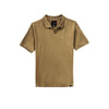 RRJ Men's Basic Collared Shirt Semibody Fitting Special Fabric 169608 (Khaki)