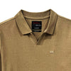 RRJ Men's Basic Collared Shirt Semibody Fitting Special Fabric 169608 (Khaki)