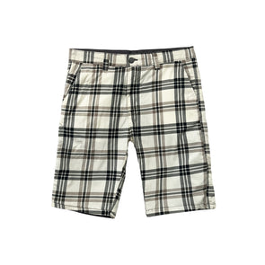 RRJ Men's Basic Non-Denim Reversible Short Rinse Wash Fabric 166506 (Gray-White)